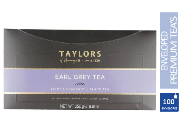 Taylors of Harrogate Earl Grey Enveloped Tea Pack 100’s