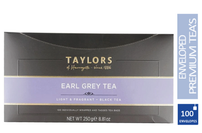 Taylors of Harrogate Earl Grey Enveloped Tea Pack 100’s