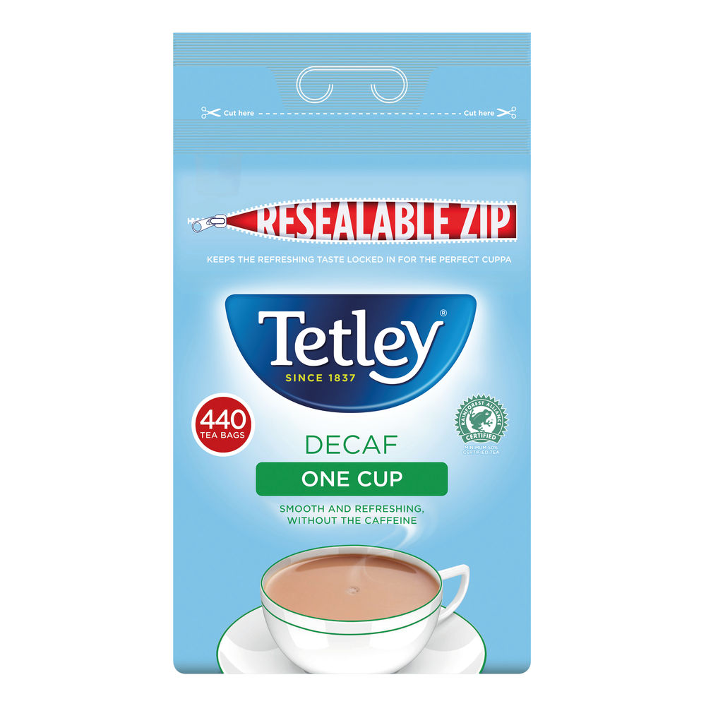Tetley 440 One Cup Tea Bags Decaffeinated - UK BUSINESS SUPPLIES