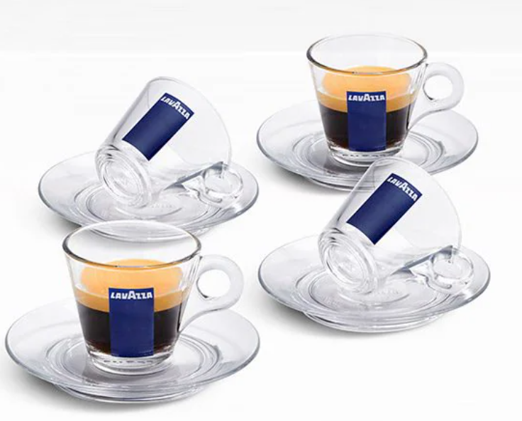 Lavazza Trasparenza Espresso Cup & Saucer Set (2 Pack)