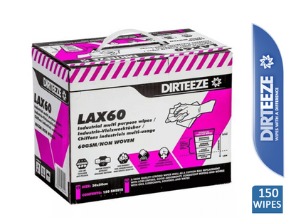 Dirteeze Industrial Multi Purpose Low Lint Wipes (Box of 150)