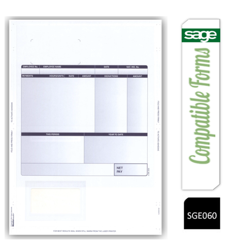 Sage (SGE060) Compatible Self-Seal Payslip Mailers Pack 1000's - UK BUSINESS SUPPLIES