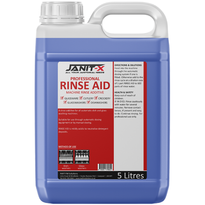 Janit-X Professional Rinse Aid - Premium Rinse Aid Additive 2x5 Litre