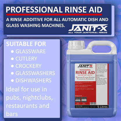 Janit-X Professional Rinse Aid - Premium Rinse Aid Additive 2x5 Litre