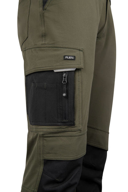 Flex Workwear Trouser Two-Tone Bot Green/Black ALL SIZES