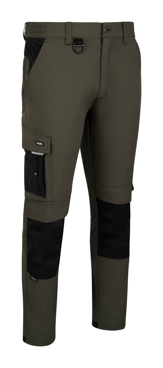 Flex Workwear Trouser Two-Tone Bot Green/Black 36R