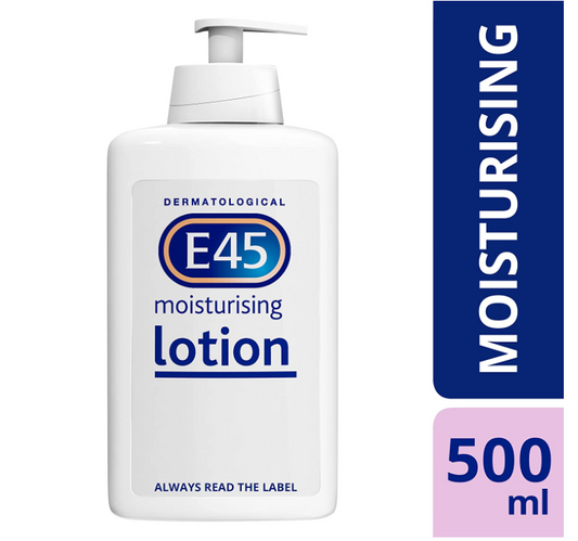 E45 Dermatological Moisturising Body/Hand Lotion for Dry Skin, 500ml