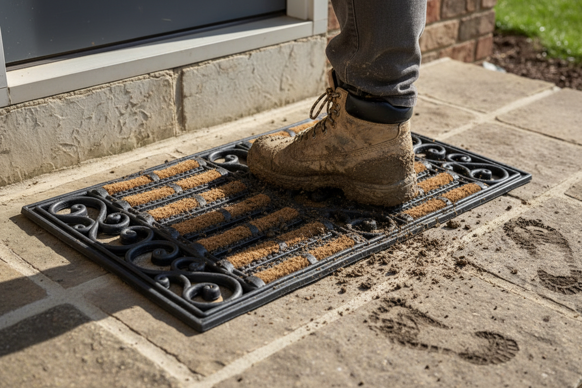 Fixtures Large Door Mat Heavy Duty Coco Scuff 100% Natural Coir Bristle {45 x 75cm}