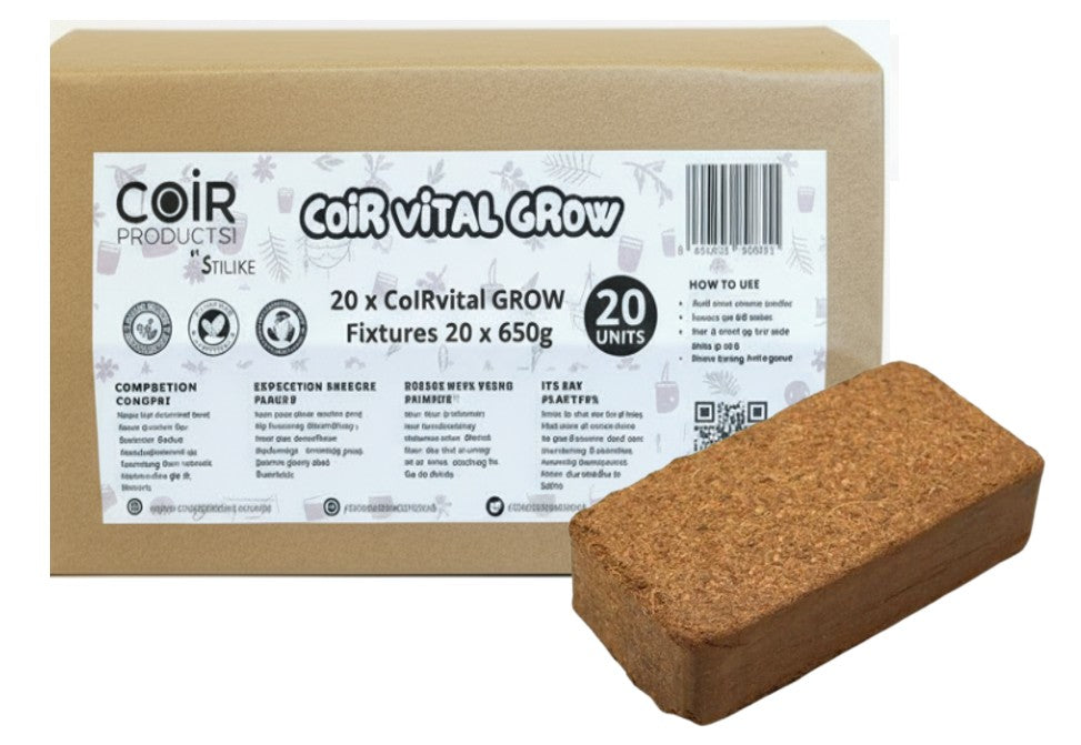Coir Potting Mix Bricks  | 100% natural and biodegradable | 10 x650g