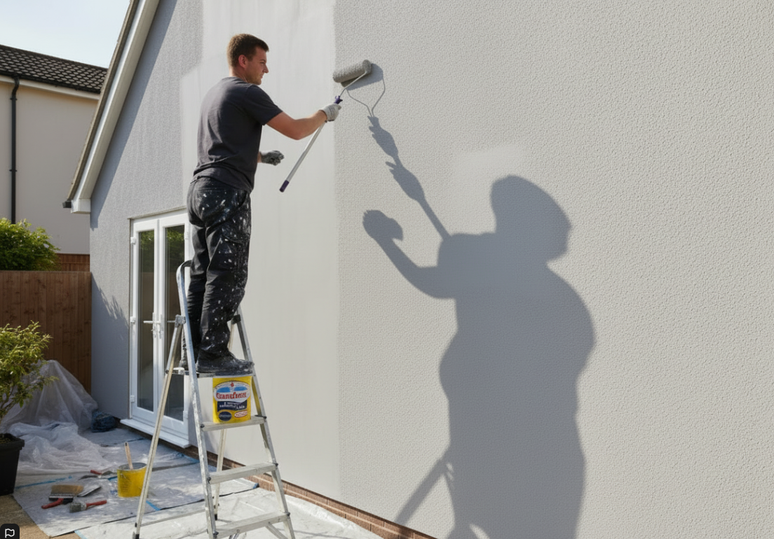 Sandtex Microseal | Smooth Masonry Paint | Vermont Grey | 5 Litre