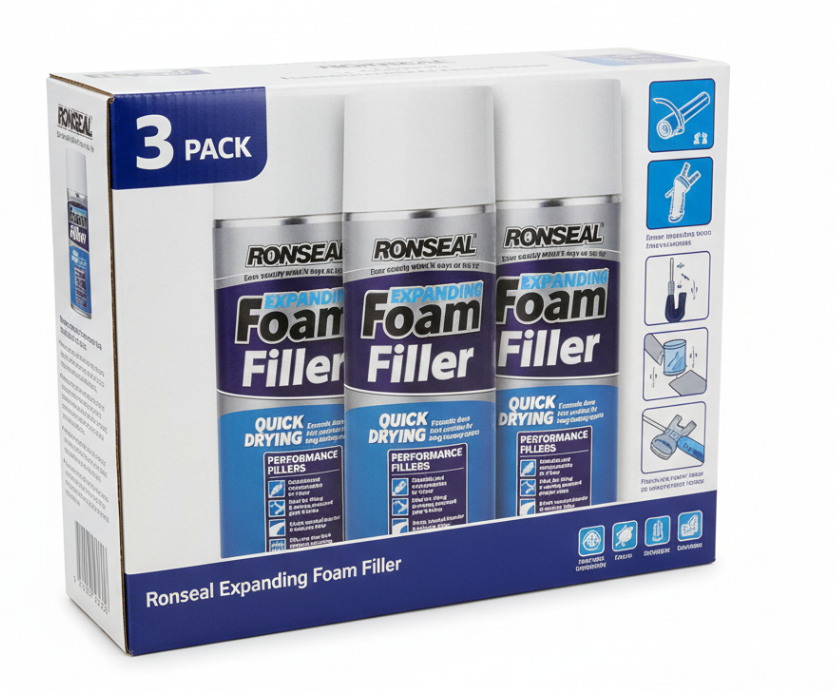 Ronseal Expanding Foam | Quick Dry | Interior and Exterior use | 1 x 300ml