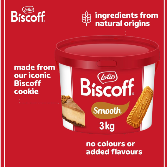 Lotus Biscoff Smooth Spread | 1 x 3kg Resealable Tub