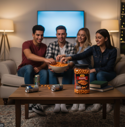 Wings Chilli Coated Peanuts 1.1kg  | 1 x 1.1kg Resealable Tub