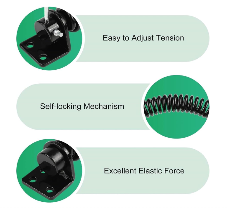 Securit 250mm Black Door And Gate Spring With Screws