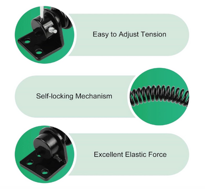 Securit 250mm Black Door And Gate Spring With Screws