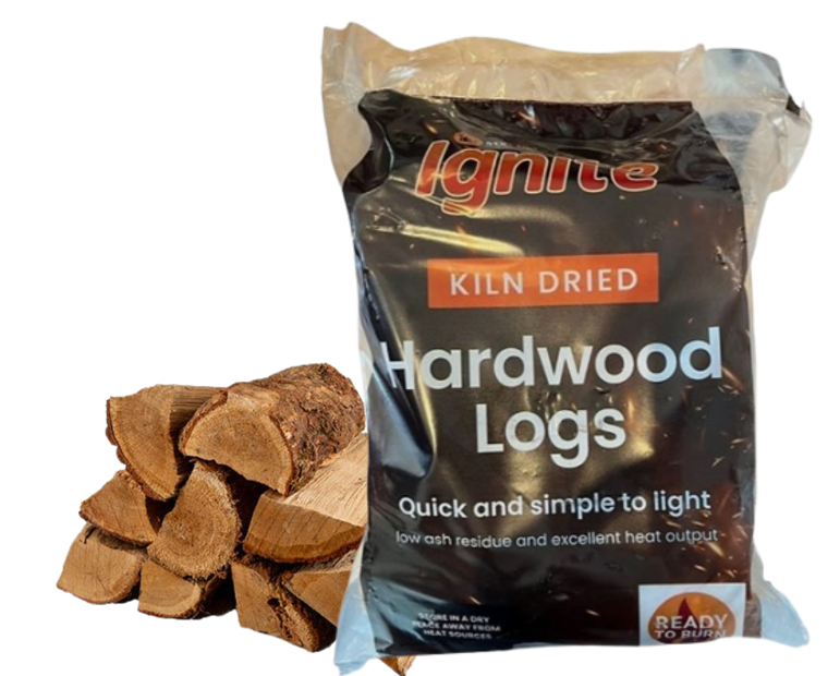 Ignite Kiln Dried Hardwood Logs Quick to Light Wood Fuel 3kg