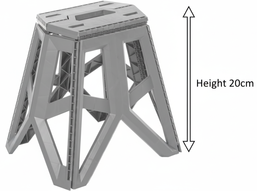 Keeper Grey HD Plastic Folding Chair | Holds 120kg | Weatherproof | Grey