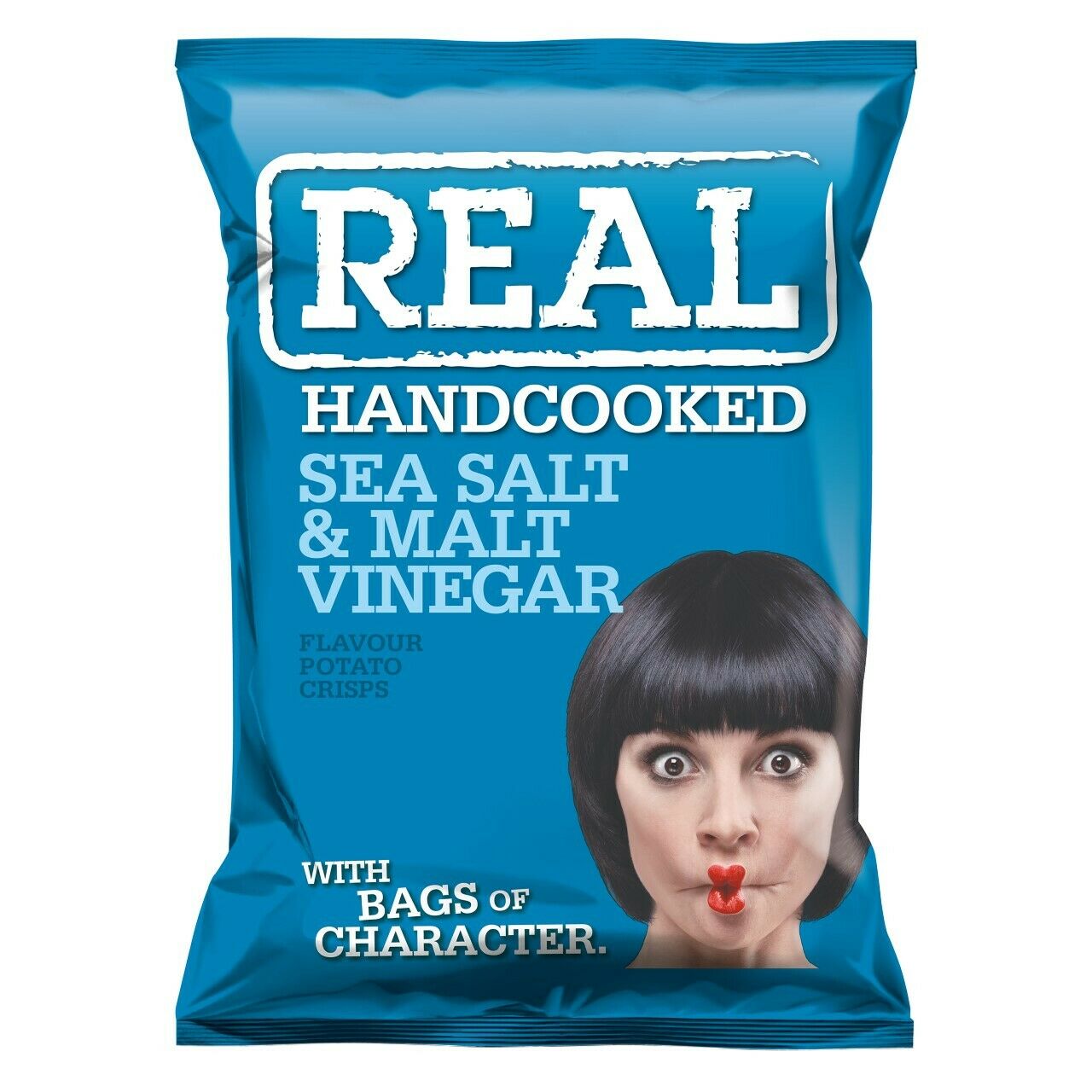 Real Crisps Sea Salt & Malt Vinegar 24 x 35g - UK BUSINESS SUPPLIES
