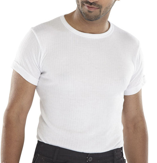 Beeswift Thermal Short Sleeved Vest  White {All Sizes}