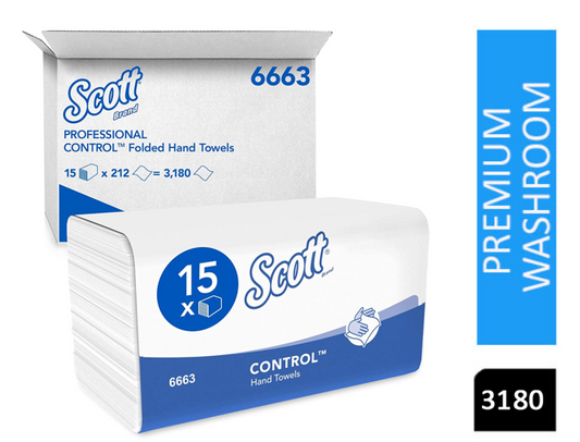 Scott Control Interfold Hand Towels 15 Packs x 212's {6663}