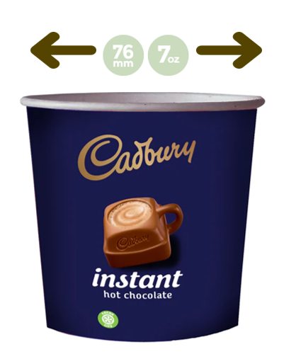 Kenco Cadbury Hot Chocolate In-Cup 25s, 76mm - UK BUSINESS SUPPLIES