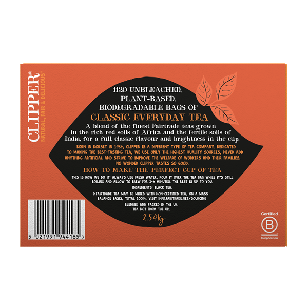 Clipper Fairtrade Blend 1 Cup Teabags (Pack of 1120) - UK BUSINESS SUPPLIES