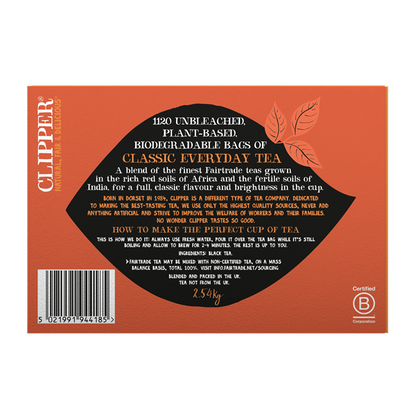 Clipper Fairtrade Blend 1 Cup Teabags (Pack of 1120) - UK BUSINESS SUPPLIES