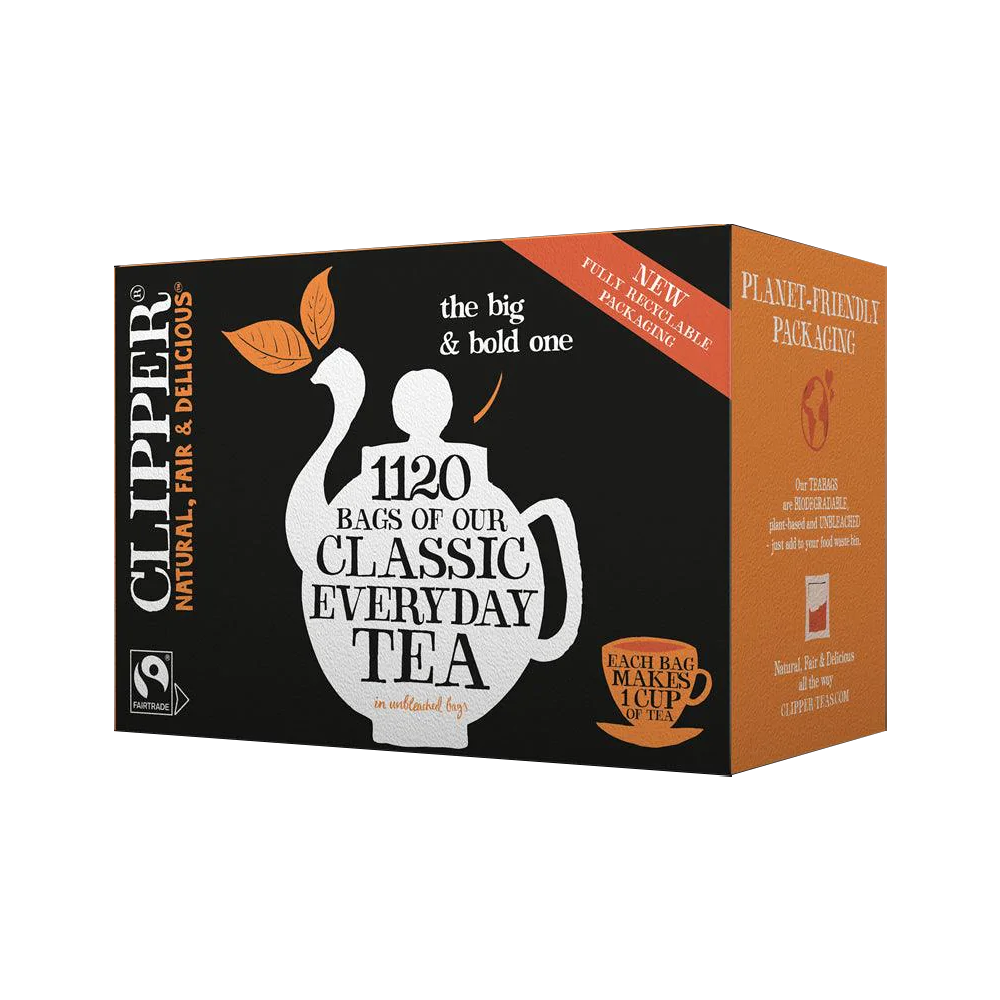 Clipper Fairtrade Blend 1 Cup Teabags (Pack of 1120) - UK BUSINESS SUPPLIES