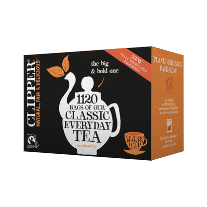 Clipper Fairtrade Blend 1 Cup Teabags (Pack of 1120) - UK BUSINESS SUPPLIES
