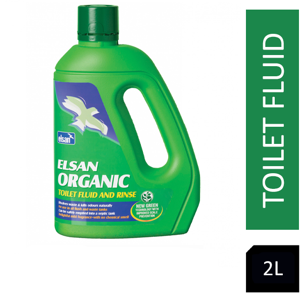 Elsan Organic Toilet Fluid for Motorhomes, Green, 2 Litre, ORG02 - UK BUSINESS SUPPLIES
