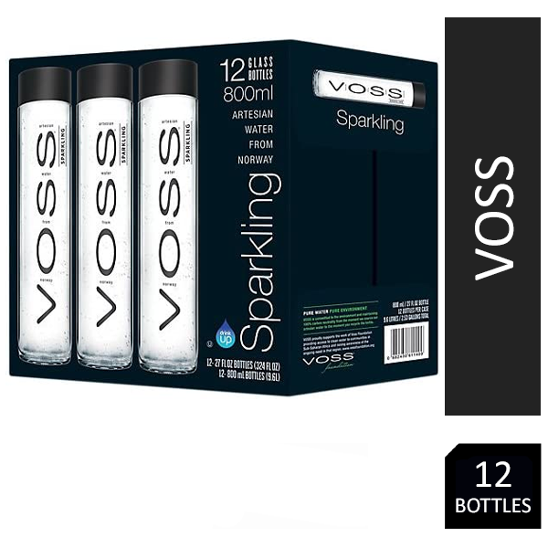 Voss Artesian Sparkling Water 12x800ml