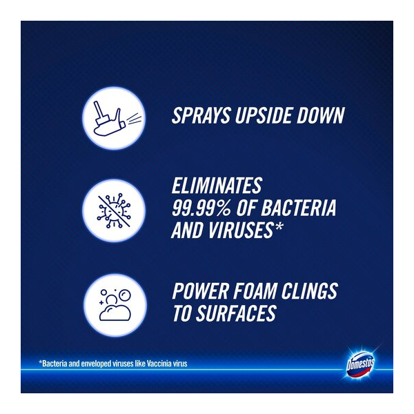 Domestos Power Foam Arctic Fresh Toilet and Bathroom Cleaner 450ml