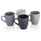Sabichi Stoneware Grey Mugs Pack 4's