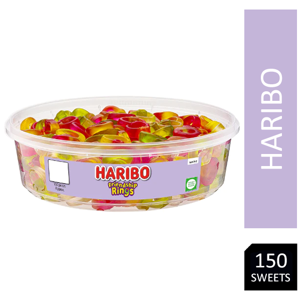 Haribo Friendship Rings Sweets Tub 150's - UK BUSINESS SUPPLIES