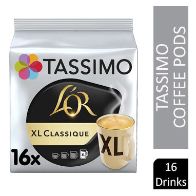 Tassimo L'OR XL Classique Coffee Pods (Pack of 1, Total 16 pods, 16 servings) - UK BUSINESS SUPPLIES