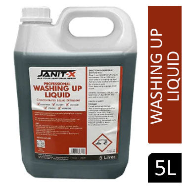 Janit-X Professional Green Washing Up Liquid 5 Litre - UK BUSINESS SUPPLIES