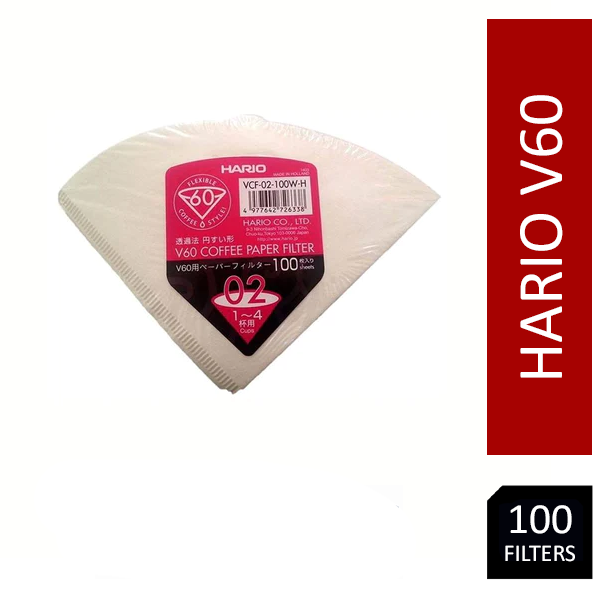 Hario V60 Coffee Filter Papers Size 02 - White (100 Wrapped)