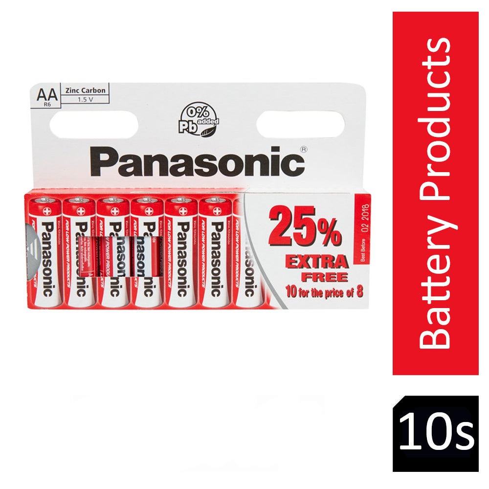 Panasonic AA Zinc Batteries Pack 10's - UK BUSINESS SUPPLIES