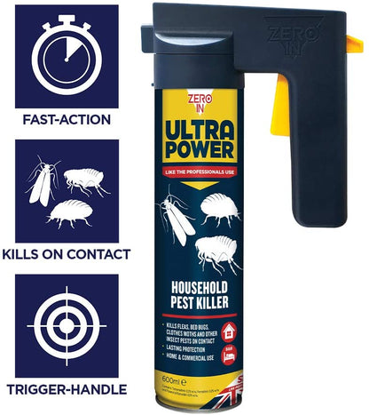 Zero In Ultra Power Household Pest Killer 600ml (ZER558) - UK BUSINESS SUPPLIES
