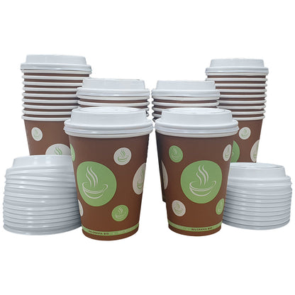 10oz Belgravia Biodegradable & Compostable  Single Walled Paper Cups