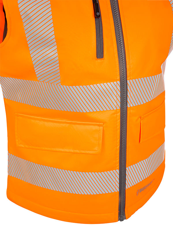 Womens Bodywarmer Fluorescent Orange ALL SIZES