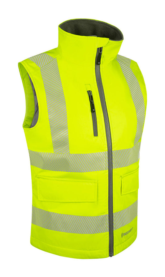 Womens Bodywarmer Fluorescent Yellow ALL SIZES
