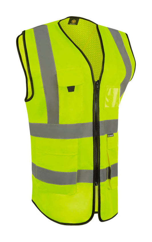 Beeswift Womens Hi-Vis Exec Waistcoat Yellow ALL SIZES