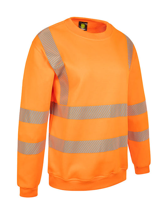 Womens Sweatshirt Fluorescent Orange ALL SIZES