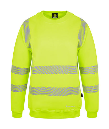 Womens Sweatshirt Fluorescent Yellow ALL SIZES