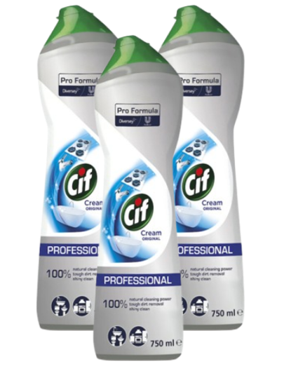 Cif Pro Formula Original Cream Cleanser 750ml | 3 Pack Bundle