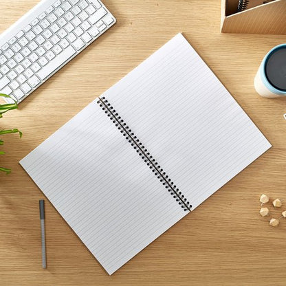 Rhino Recycled Wirebound Notebook 160 Pages 8mm Ruled A4 (Pack of 5) SRTWA4