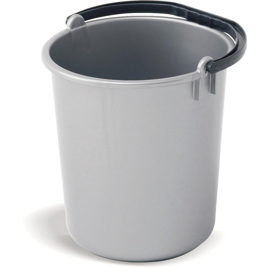 Addis Large 9L Bucket Contrast Handle Metallic Grey
