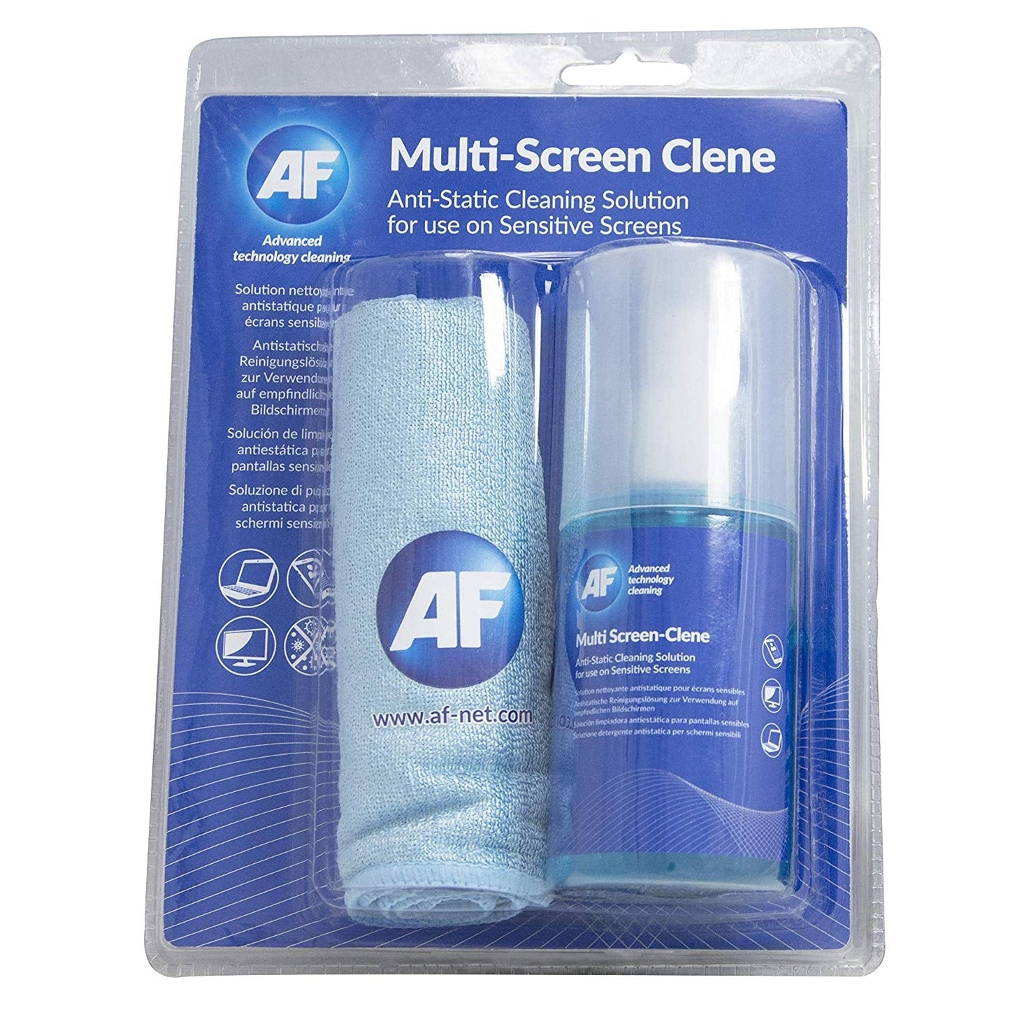 MCA_200MIF	AF Multi Screen-Clene 200ml & Microfibre Cloth - UK BUSINESS SUPPLIES