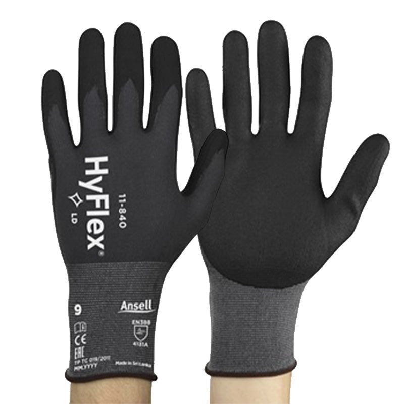 Ansell Hyflex {11-840's} Black Large Gloves {All Sizes} - UK BUSINESS SUPPLIES